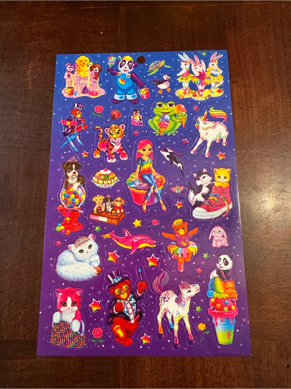 # 5 Lisa Frank Sticker Seals Sheet Decal Sheet
